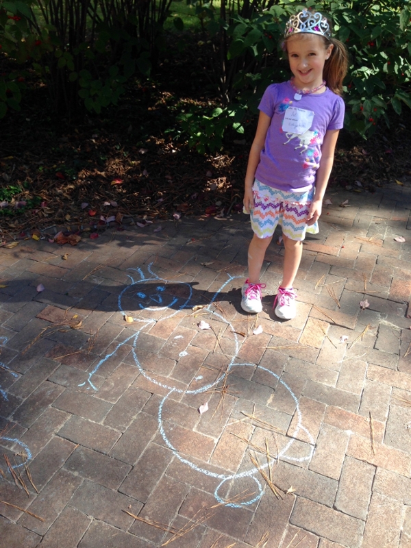 Children of Professors and Alumni Playing with Chalk on a Beautiful Day!